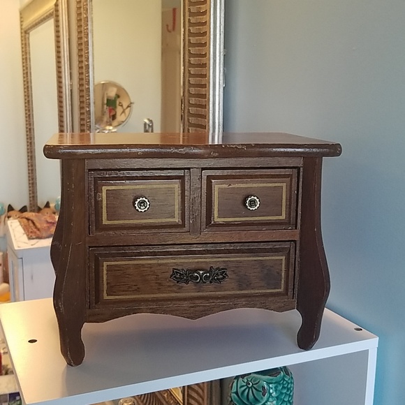 Other - Vintage wind up wood music jewelry box